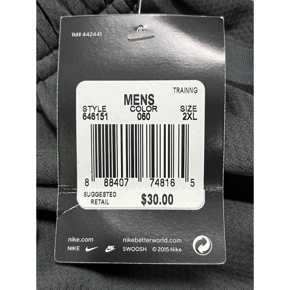 NWT Nike Men’s 2XL Dri-FIT Basketball Training Gym Athletic Shorts Gray Black - Picture 6 of 12